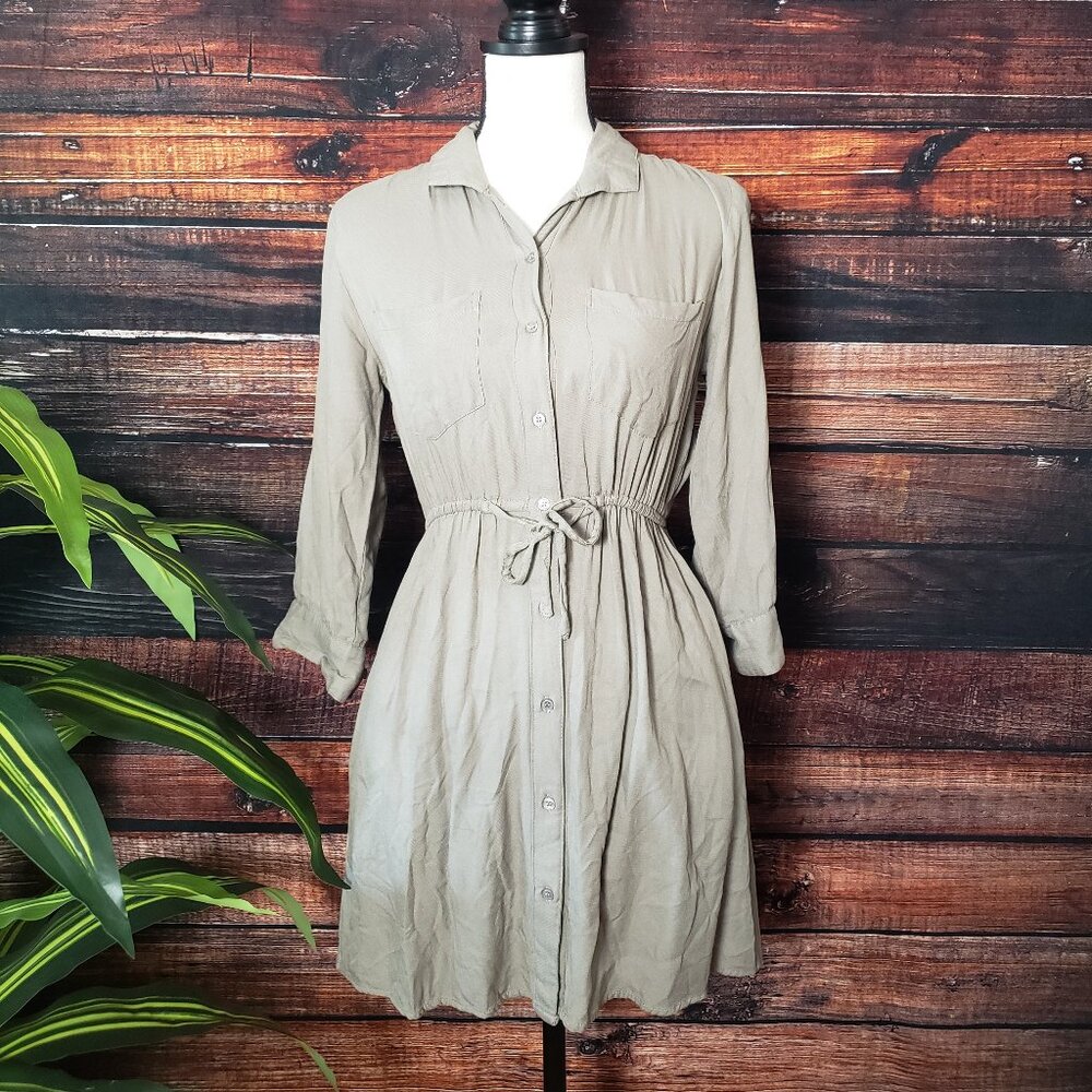 Japna Shirt Dress S Gray Viscose Pockets